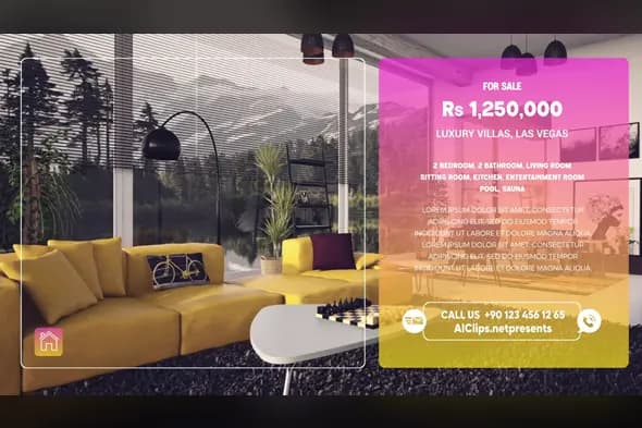 Luxury Real Estate Showcase Template with Modern Interior