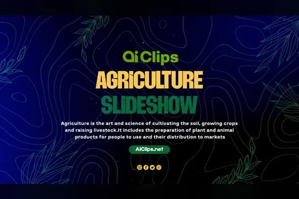 Elegant Agriculture Slideshow Template with Botanical Elements