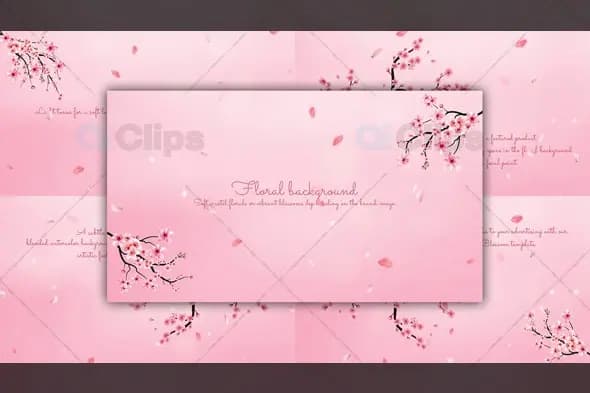 Elegant Cherry Blossom Animation Background Template