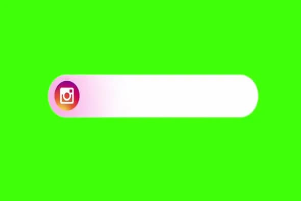 Instagram Logo Lower Third Animation on Green Screen