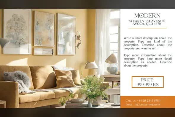 Modern Real Estate Property Showcase Template