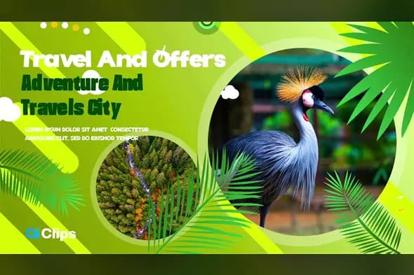 Tropical Travel Adventure Promo Template