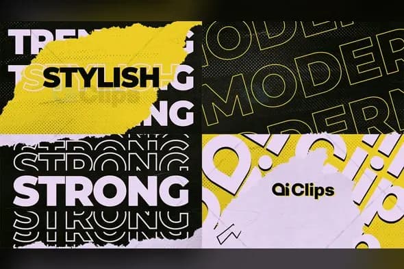 Modern Typography Animation Template with Bold Text Effects