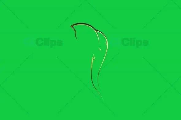 Minimal Ganesha Outline Animation on Green Screen