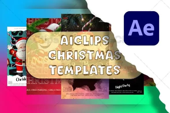 Christmas Party story Templates Pack for After Effects