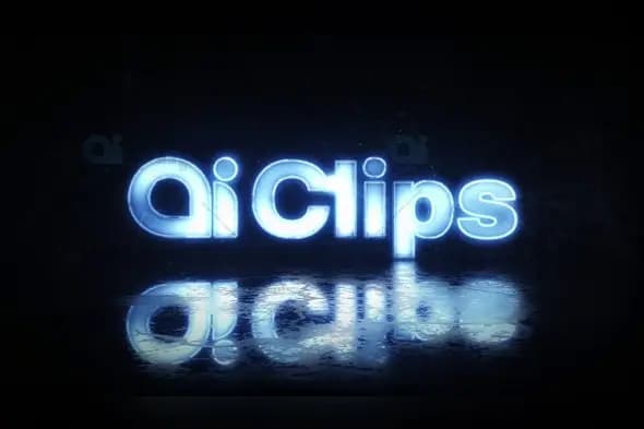 Glowing Ice Text Effect with Water Reflection