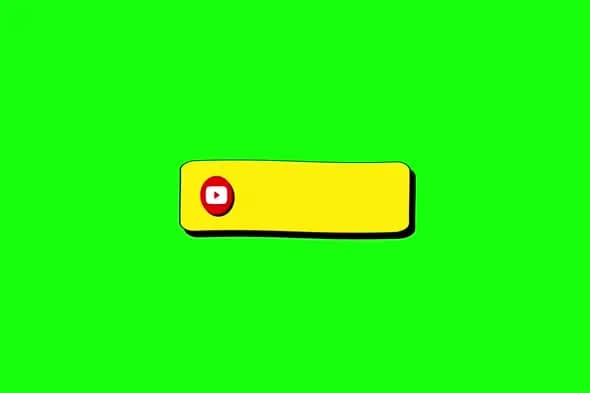 Animated YouTube Subscribe Button on Green Screen