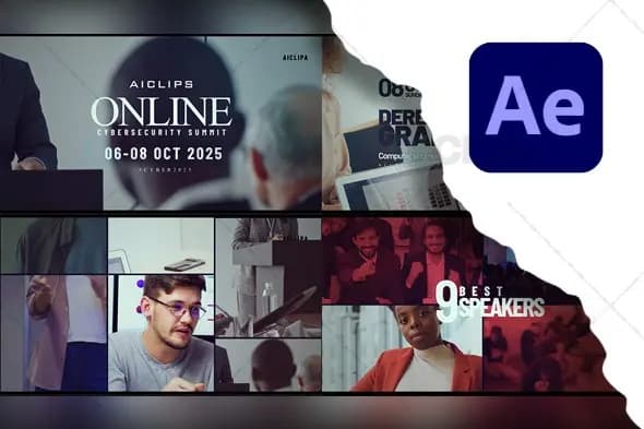 Corporate Cybersecurity Summit Promo Template for After Effects