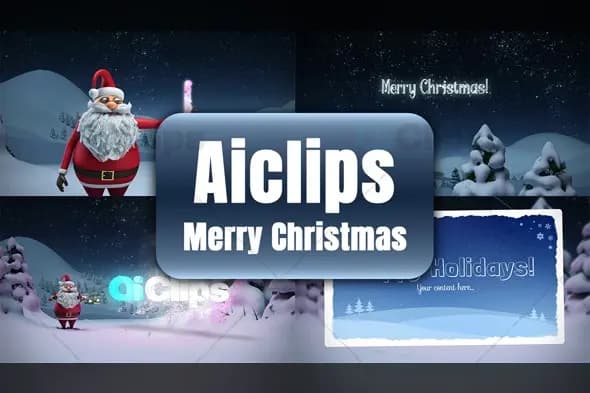 3D Animated Christmas Santa Winter Wonderland Opener