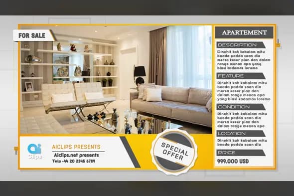 Luxury Apartment Real Estate showcase Promo Template