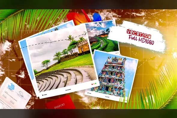 Tropical Vacation Photo Gallery Slideshow Template