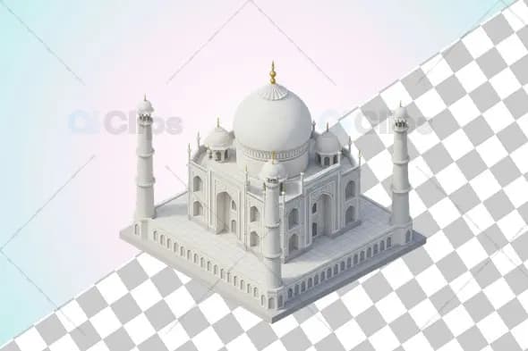3D Taj Mahal Illustration