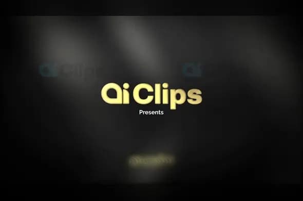 Elegant Gold Logo Reveal with Spotlight Effect