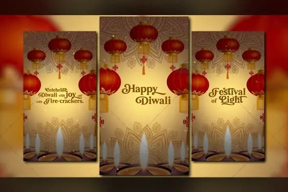 Elegant Diwali Festival Social Media Template Pack