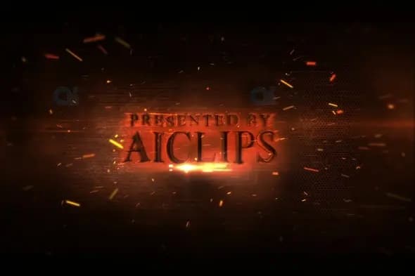 Epic Cinematic Fire Sparks Logo Reveal