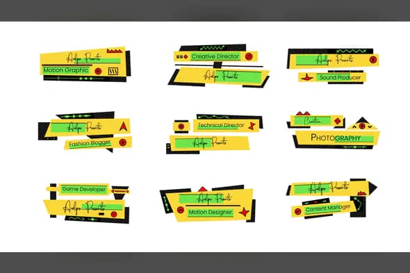 Creative and Colorful Lower Thirds Animation Pack for After Effects