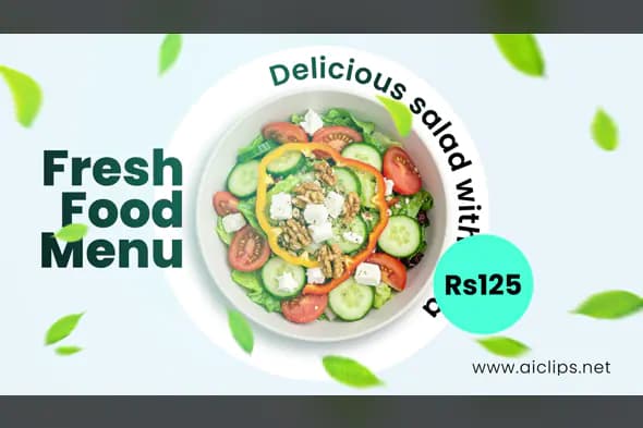 Fresh Food Menu Advertisement Reveal Template for After Effects