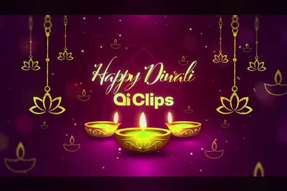 Glowing Diwali Festival Greeting Video Template | After Effects | Traditional & Elegant