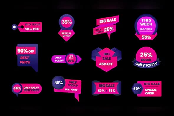 Dynamic Sale & Discount Lower Thirds Animation Pack for After Effects