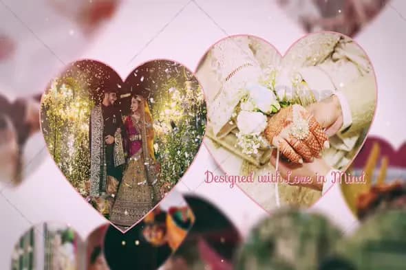 Elegant Wedding Heart Slideshow Template