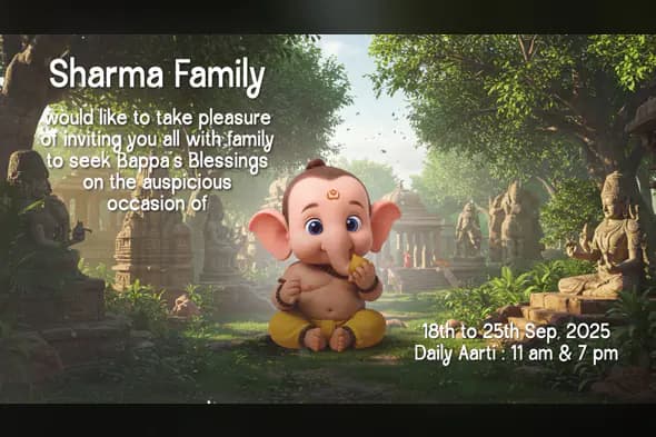 Ganesha Festival Invitation Template