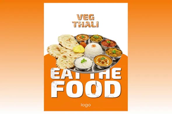 Mouthwatering Indian Vegetarian Thali Promotional Video Template
