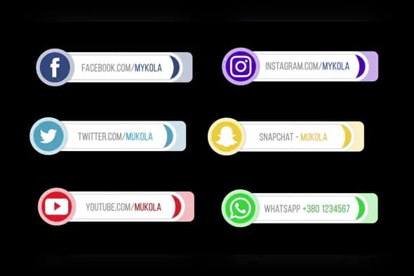 Minimal Clean Social Media Lower Thirds Animation Pack for After Effects
