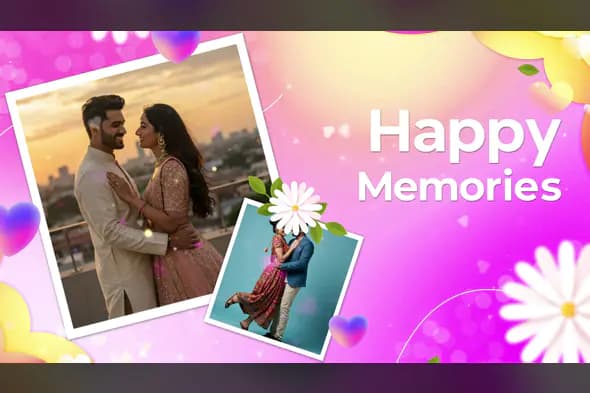 Happy Memories Romantic Slideshow Template | Couple Photo Reel | After Effects
