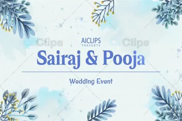 Watercolor Floral Wedding Intro Template