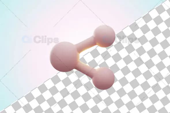 3D Pink Gradient Share Icon
