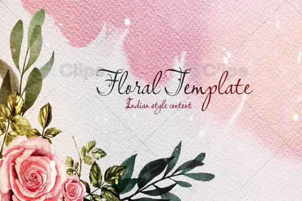 Indian-Style Floral Wedding Invitation Template