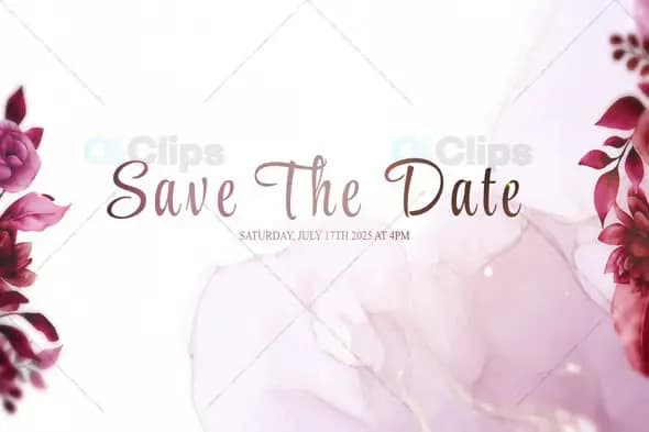 Elegant Floral Save the Date Animation Template