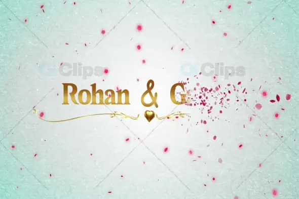 Petals and Gold Wedding Intro Template