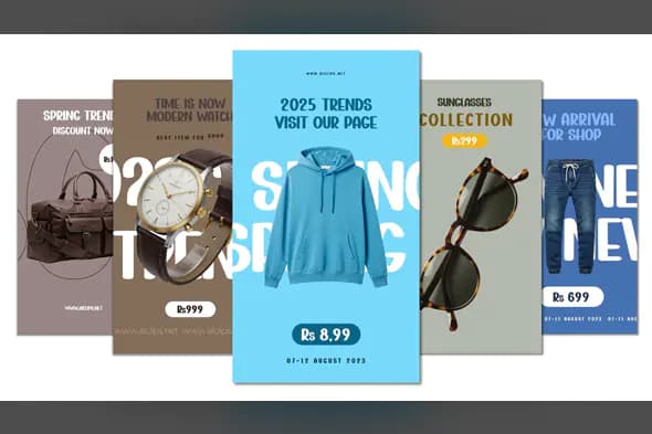 Trendy Unisex Product Promo Video Template for After Effects | Hoodie, Watch, Sunglasses, Jeans & Ba
