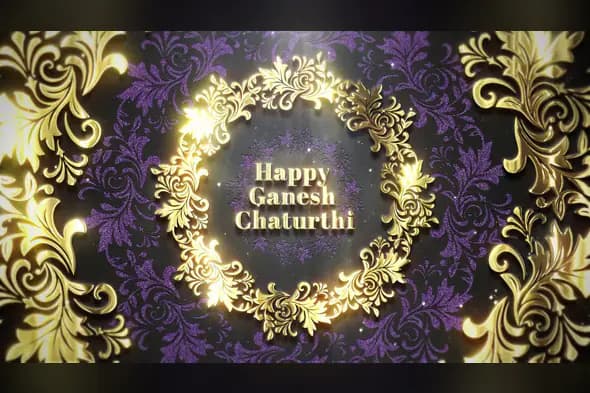 Elegant Ganesh Chaturthi Invitation Video Template | After Effects | Traditional & Festive