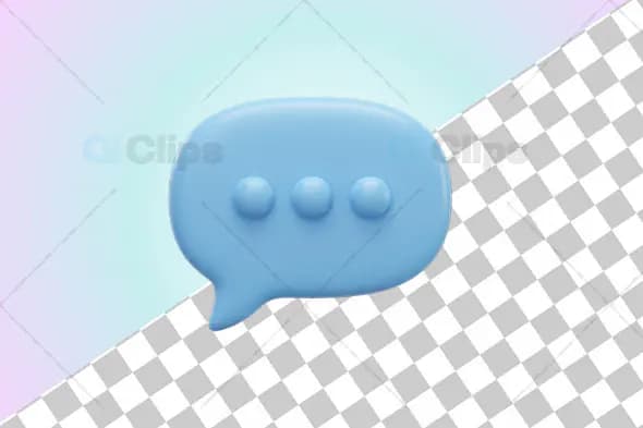 3D Chat Bubble Icon
