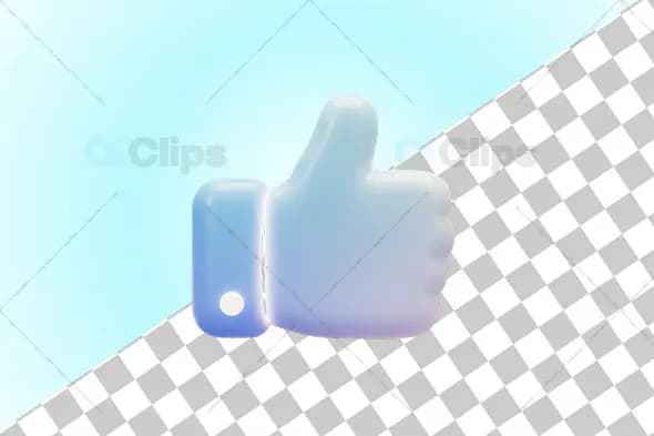 3D Gradient "Thumbs Up" Like Icon