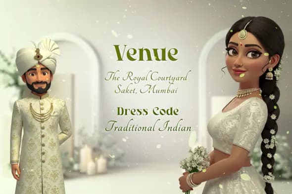 Enhanced Elegant Indian Wedding Invitation Template