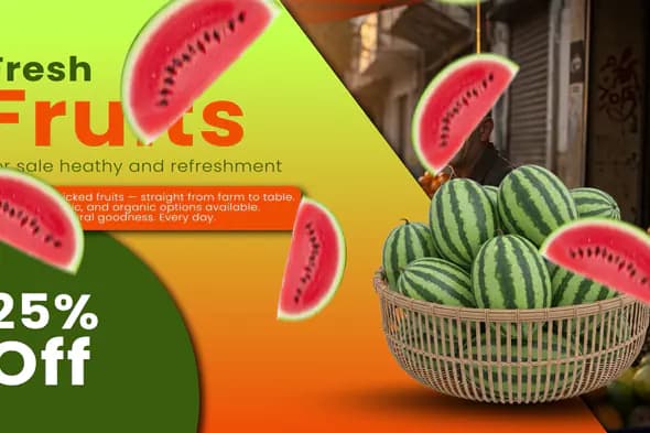 Enhanced Vibrant fruits Promo Template