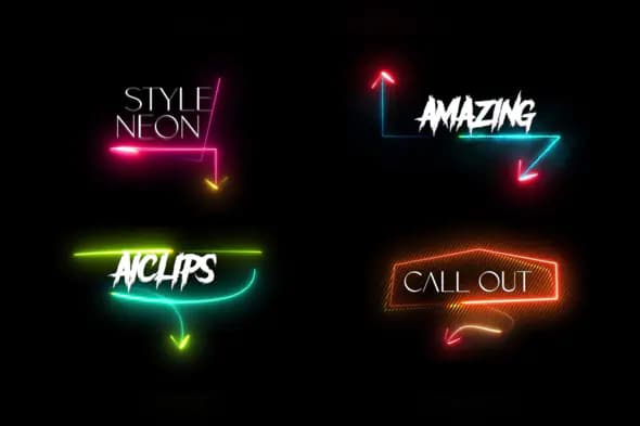 Neon Glow Style Lower Thirds and Callout Animation Pack for After Effects
