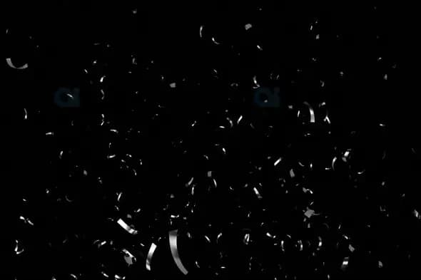 Silver Party Poppers Particle Overlay Animation