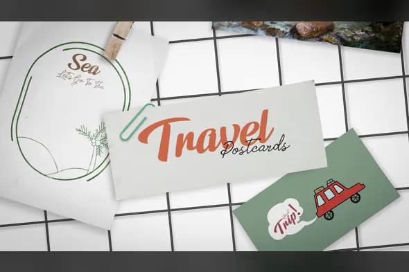 Travel Postcard Slideshow Template for After Effects | Vacation Memory Video Maker