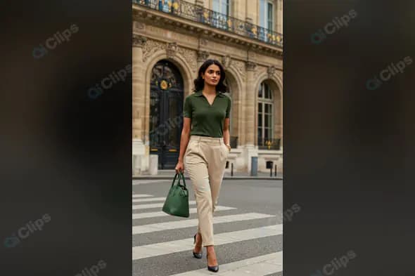 Confident Indian Woman in Elegant Urban Outfit – Modern Street Style Photography