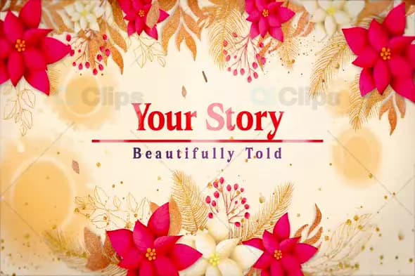 Festive Floral Wedding Story Template