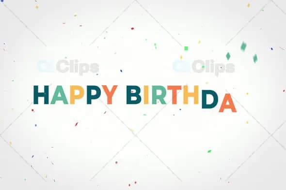 Happy Birthday Confetti Animation Background