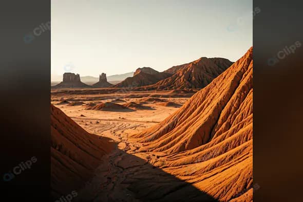 Majestic Red Rock Desert Formations at Sunrise