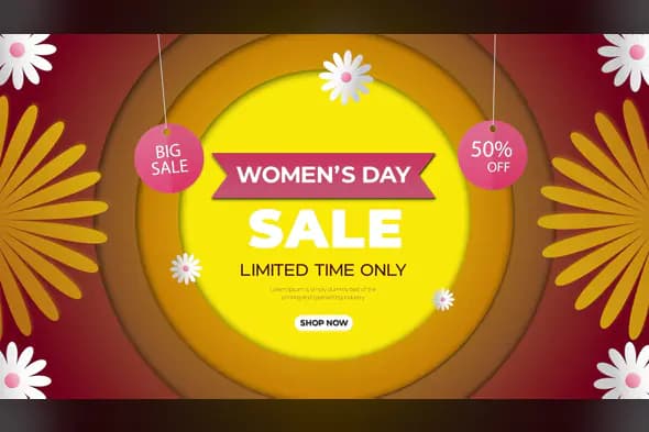 Women's Day Sale Promo Video Template | Big Discount Offer Animation | After Effects