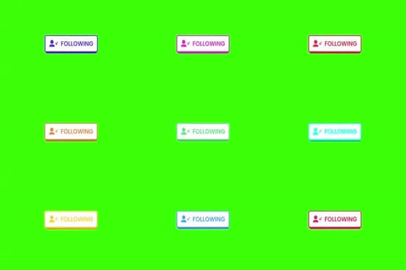 Vibrant Social Media Following Button Overlay Pack