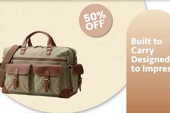 Stylish Duffle Bag Promo Template