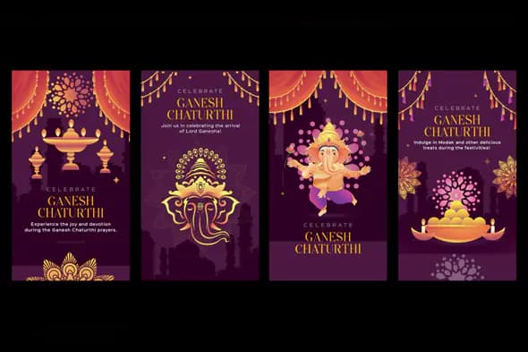 Ganesh Chaturthi Festival Invitation Video Template | Traditional Hindu Celebration | After Effects